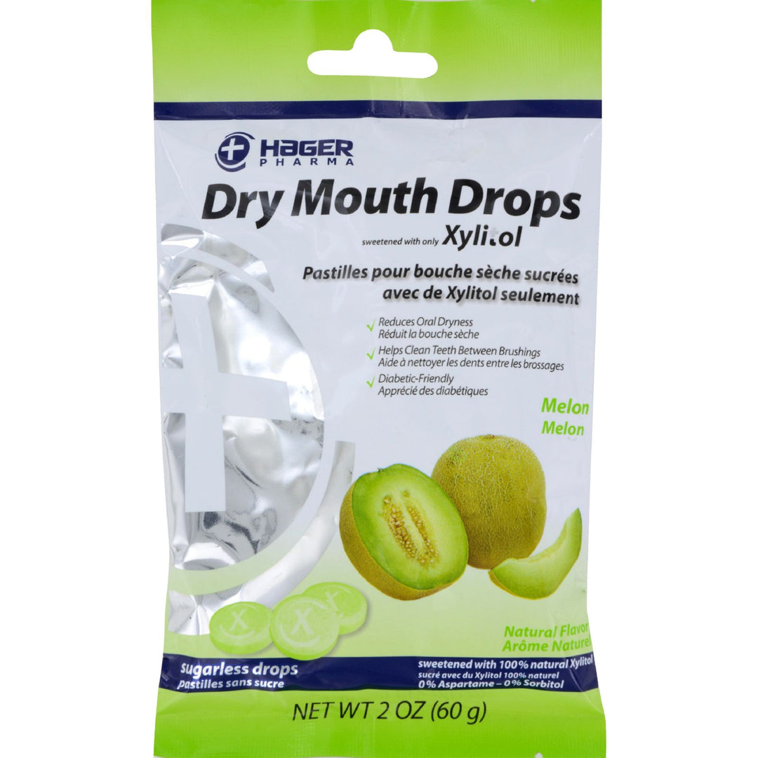 Hager Pharma Dry Mouth Drops - Melon - 2 Oz - Maras Green